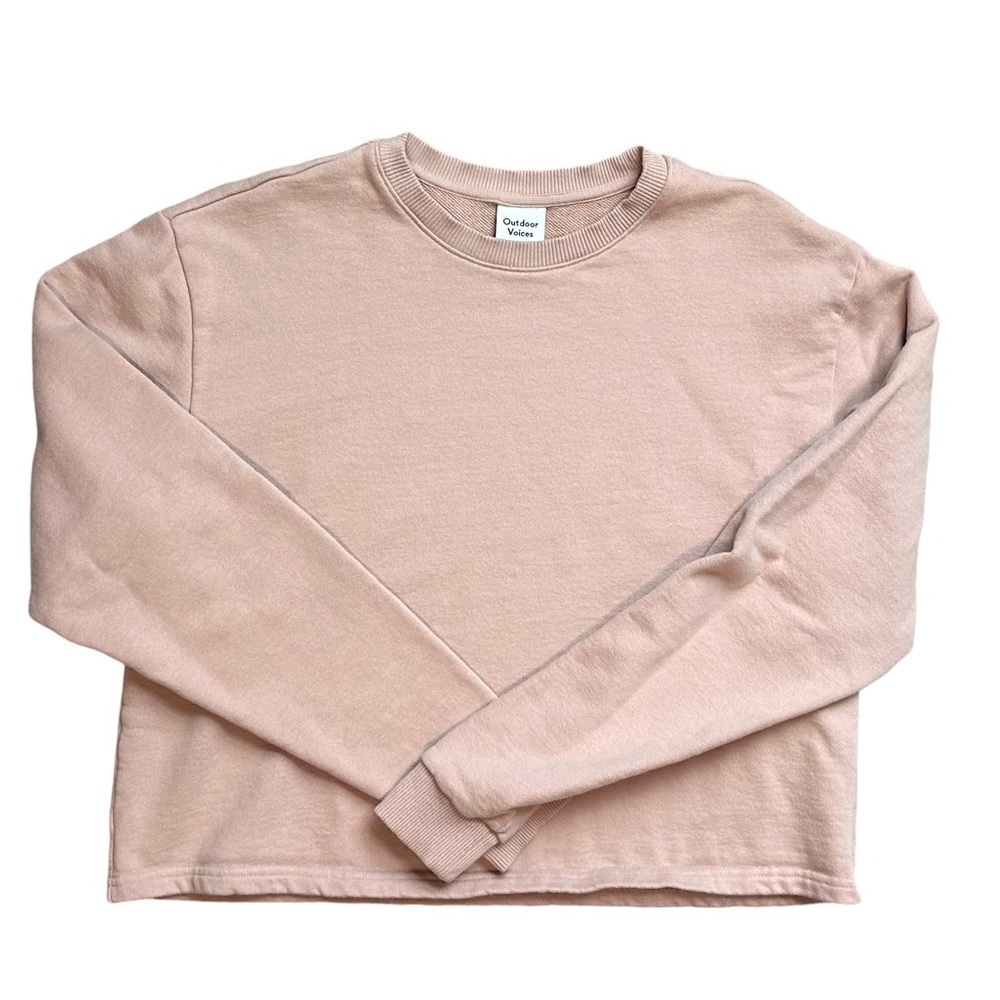 Outdoor Voices Terry Cropped Sweatshirt Size Medium - Picture 2 of 4